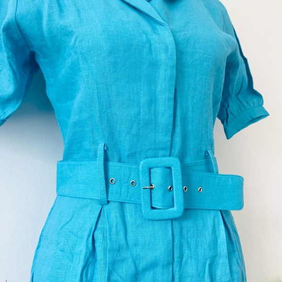 Faithful The Brand Size XS /6 Frederikke Boilersuit in Plain Blue Topaz Jumpsuit - Picture 3 of 10